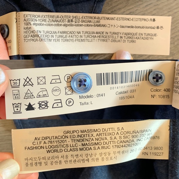 NWT Massimo Dutti button down shirt (Sz L) - Picture 10 of 13